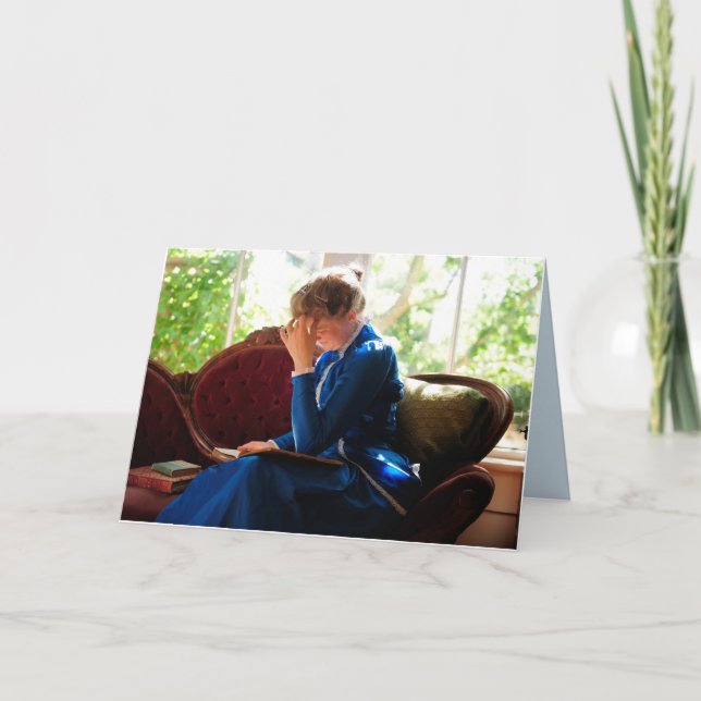 Cartão Leitura de Lady, citação vitoriana (Frente)