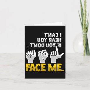 Cartão Leitura Labial Sinal Mão Asl Surdo Perda Auditiva 