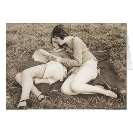 Cartão Leitura Vintage Women