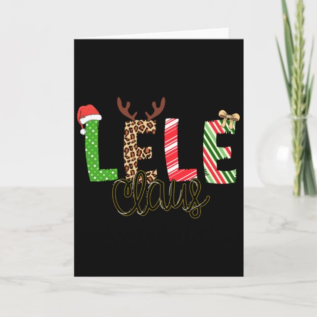 Cartão Lele Claus Xmas Happy Family New Santa Claus Chris (Frente)