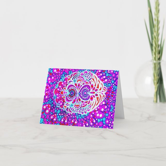 Cartão Leliza Designs Blank Note Card (Stephanie) (Frente)