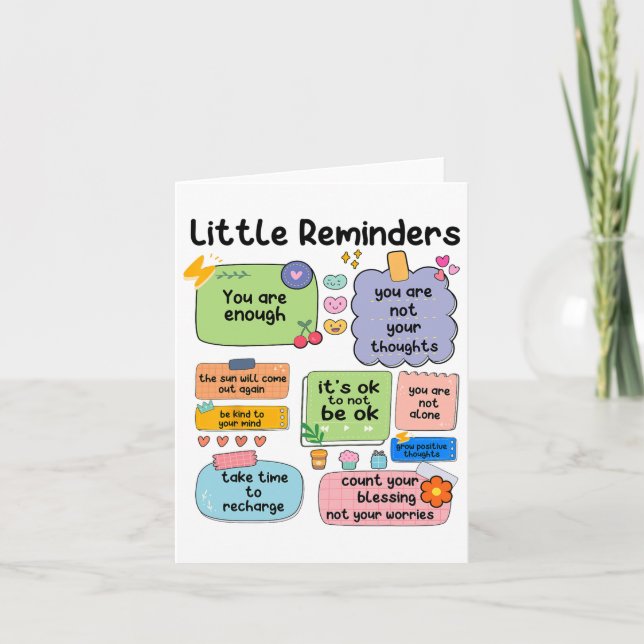 Cartão Lembra-se de que você é suficientemente consciente (Frente)