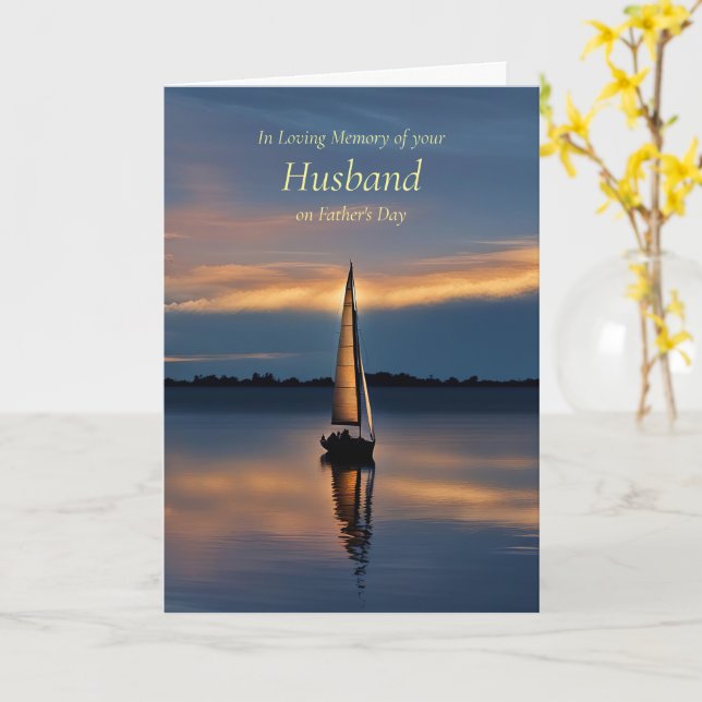 Cartão Lembrança do marido dia de os pais atrasado com o  (Flor Amarela)