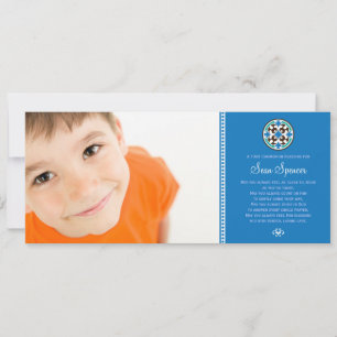 Cartão Lembrança santamente da foto do comunhão do vitr