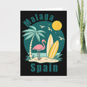 Cartão Lembranças de Málaga Espanha Espanha Viagem Férias