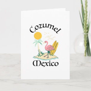 Cartão Lembrancinha de Cozumel México Férias Viagens Home