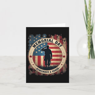 Cartão Lembrar & Honrar Memorial Patriótico aos Veteranos
