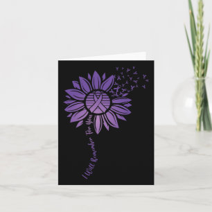 Cartão Lembrar-Se-Á De Ti Roxo Sunflower Alzheimerhe