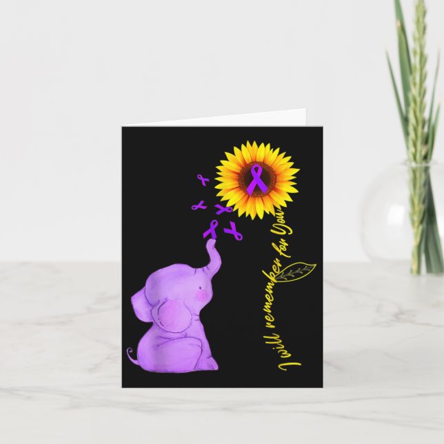 Cartão Lembrarei De Você, Sunflower Alzheimerheimer (Frente)