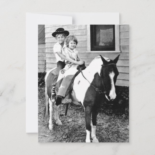 Cartão Lembre-se das fotos de Pony Ride (Frente)