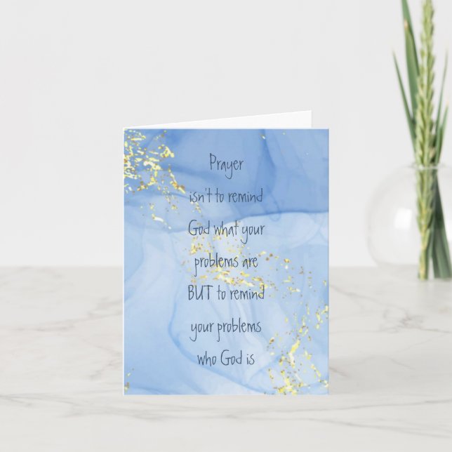 Cartão Lembre seus problemas de quem Deus é inspirador (Frente)