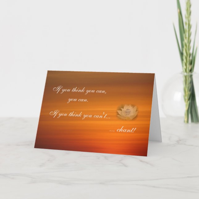 Cartão Lembrete Budista do Canto SGI (Frente)