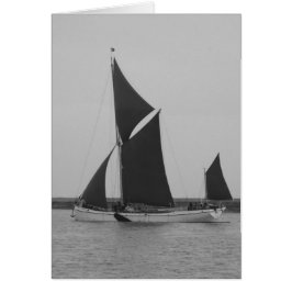 Cartão Lembrete de Barcaça de Vela