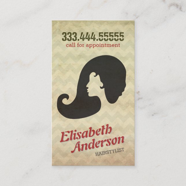 Cartão Lembrete de Compromisso de Salão de Beleza  (Frente)