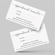 Cartão Lembrete de Compromisso, Salão Dentário Dou