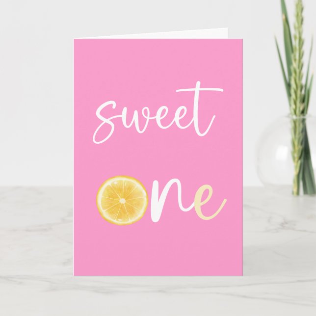 Cartão Lemon Citrus Sweet One Happy Birthday Card (Frente)