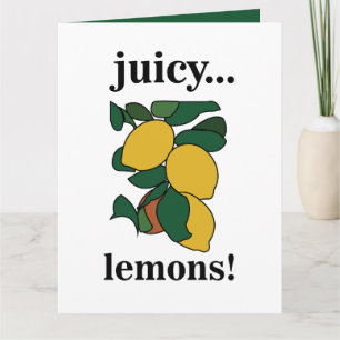 Cartão Lemon Fruta Cítrica Verão Aniversário