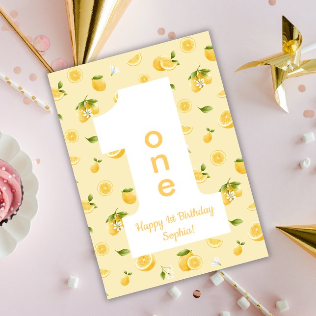 Cartão Lemon ONE Happy Birthday Card (Criador carregado)