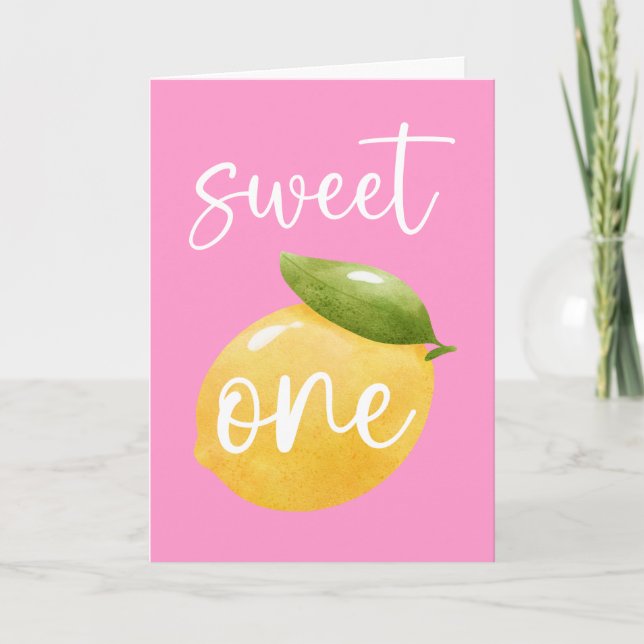 Cartão Lemon Sweet One Happy Birthday Card (Frente)