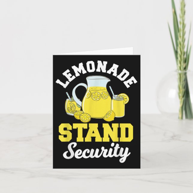 Cartão Lemonade Stand Security Lemon Juice Summer (Frente)