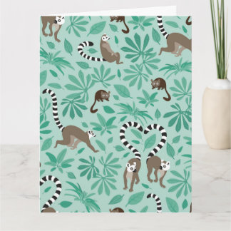 Cartão Lemur love mint leaves