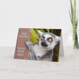 Cartão Lemur You're How Old Birthday Card