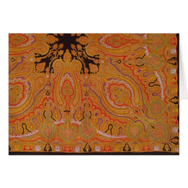 Cartão Lenço da caxemira, c.1870-80 (Frente Horizontal)