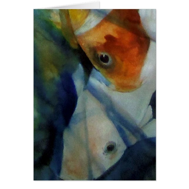 Cartão Lenço de Koi (Frente)