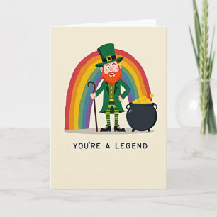 Cartão Lenda do Leprechaun Sortudo
