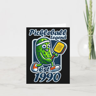 Cartão Lenda do pickleball estabelecida em 1990 retrô 36º