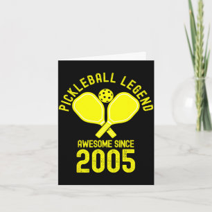 Cartão Lenda do Pickleball incrível desde 2005 retrô 21º