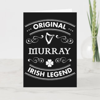 Cartão Lenda Irlandesa Original - Sobrenome Irlandês Murr