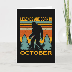 Cartão Lendas Nascem Em Outubro Bigfoot