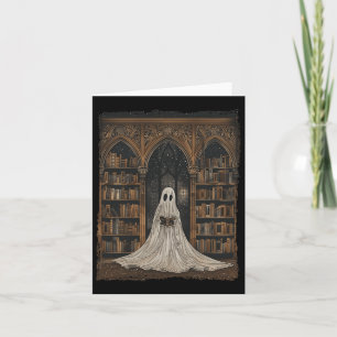 Cartão Lendo Lov do Livro Bibliotecário do Halloween da B