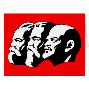 Cartão Lenine, Marx, Engels, União Soviética, Comunismo