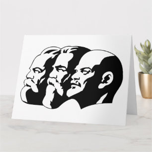 Cartão Lenine, Marx, Engels, União Soviética, Comunismo