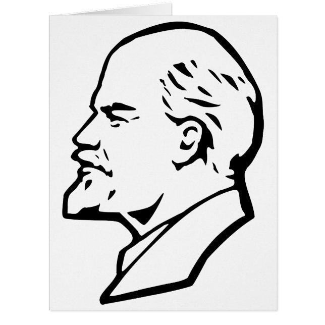 Cartão Lenine, URSS, CCCP, União Soviética, Comunismo (Frente)