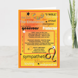 CARTÃO LEO BIRTHDAY