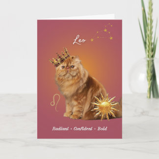 Cartão Leo Cat Birthday Card