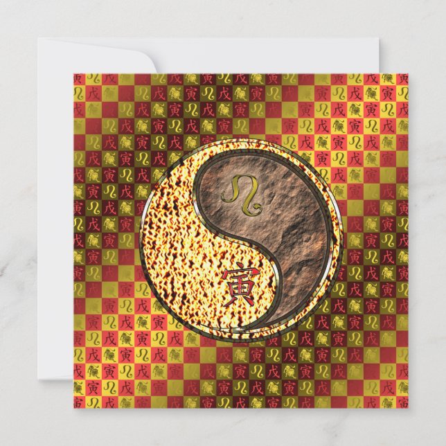 Cartão Leo & Earth Tiger (Frente)