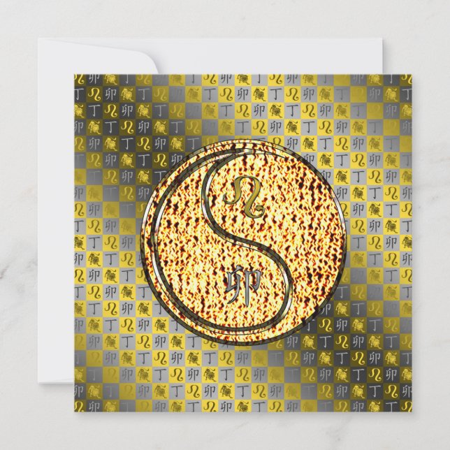 Cartão Leo & Fire Rabbit (Frente)