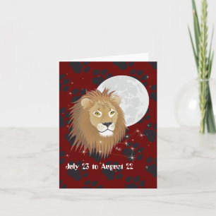 Cartão Leo July 23 to August 22 Greeting Card