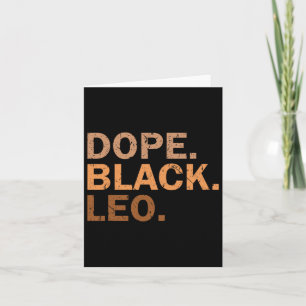 Cartão Leo Melanin, negro de drogas, africano, Zodiac Leo
