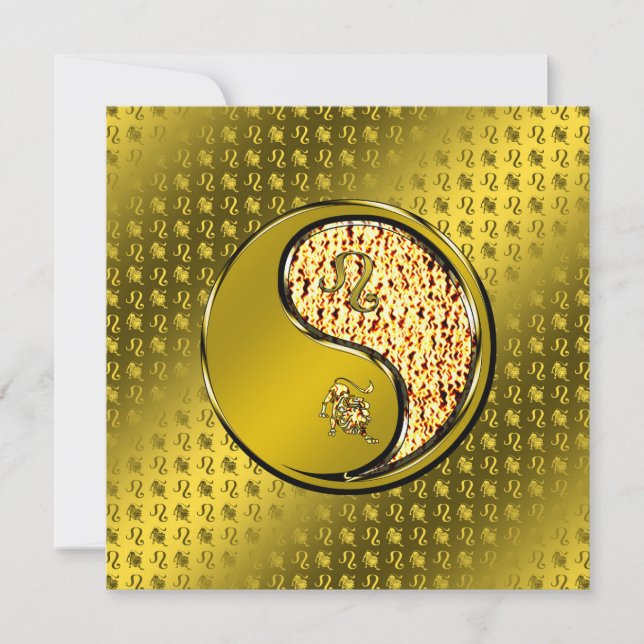 Cartão Leo, o Leão (Frente)