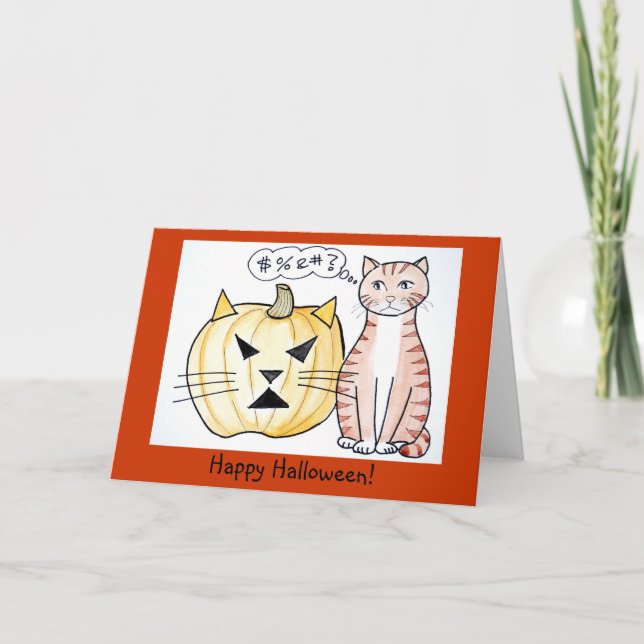 Cartão Leo The Cat - Halloween Card (Frente)