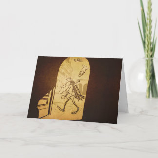 Cartão Leo walking - Greeting Card (blank)