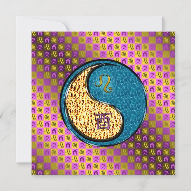 Cartão Leo & Water Rooster (Frente)