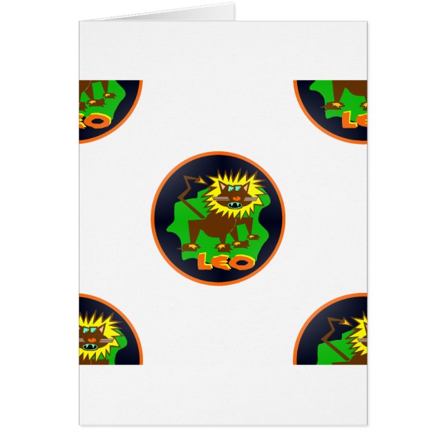 Cartão leo zodiac (Frente)