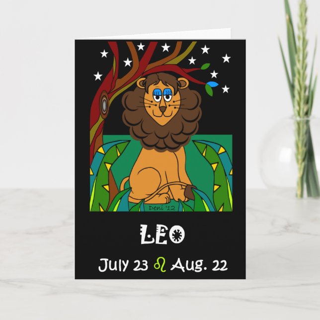 CARTÃO LEO - ZODIAC GREETING CARD (Frente)