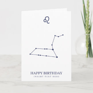 Cartão Leo Zodiac - Sinal de Estrela - Aniversário Person